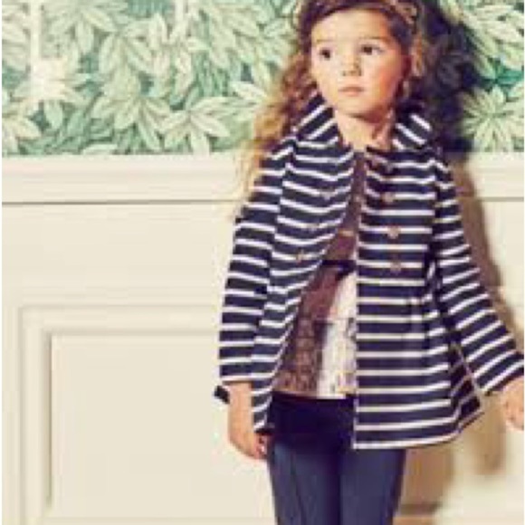 Janie and jack high tea navy striped jacket nwt - Picture 2 of 9